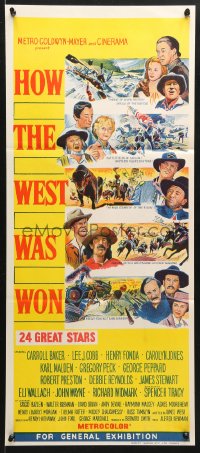 7g816 HOW THE WEST WAS WON Aust daybill 1964 John Ford, Debbie Reynolds, Gregory Peck!
