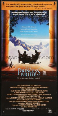 7g896 PRINCESS BRIDE Aust daybill 1987 Rob Reiner fantasy classic as real as the feelings you feel!
