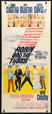 7g906 ROBIN & THE 7 HOODS Aust daybill 1964 Frank Sinatra, Dean Martin, Sammy Davis, Bing Crosby, Rat Pack!