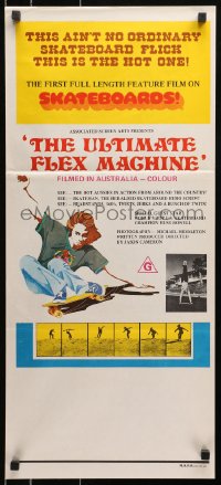 7g958 ULTIMATE FLEX MACHINE Aust daybill 1975 Jason Cameron, no ordinary skateboarding documentary!