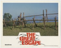 7g027 GREAT ESCAPE Aust LC R1981 image of Steve McQueen jumping near fence on his motorcycle!