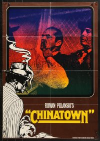 7g518 CHINATOWN teaser German 1974 Jack Nicholson about to get nose cut by Polanski!