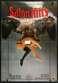 7g452 MADAM KITTY German 1976 Salon Kitty, cool image of bare-breasted girl carried by bird!