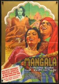 7g479 SAVAGE PRINCESS German 1955 Dilip Kumar, musical from mystical magical India!