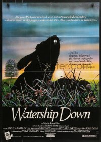 7g505 WATERSHIP DOWN German 1980 based on Richard Adams' best seller, cool bunny art!