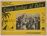 7g041 FIVE GRAVES TO CAIRO Mexican LC 1943 Billy Wilder, Nazi Erich von Stroheim & Franchot Tone!