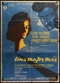 7g263 UNA MUJER MAS Mexican poster 1957 Rogelio A. Gonzalez, Elsa Aguirre, Jose Galvez!