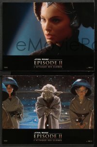 7g155 ATTACK OF THE CLONES 8 French LCs 2002 Star Wars, Christensen & Natalie Portman!