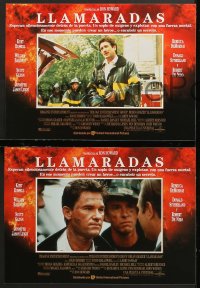 7g083 BACKDRAFT 12 Spanish LCs 1991 firefighter Kurt Russell, directed by Ron Howard!