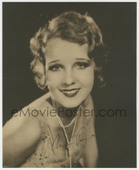 7h098 ANITA PAGE deluxe 11x13.75 still 1930s head & shoulders smiling portrait on black background!