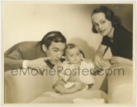 7h103 ANTHONY QUINN/KATHERINE DEMILLE deluxe 11x14 still 1939 with their first child Christopher!