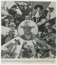 7h151 COWBOYS deluxe 10.25x12 still 1972 cool montage of John Wayne & his 11 young cowboy co-stars!
