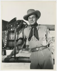 7h163 DUEL IN THE SUN deluxe 11.25x14 still 1947 portrait of cowboy Joseph Cotten leaning on fence!