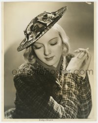 7h171 EVELYN KEYES 10.25x12.75 still 1938 modeling a sailor hat of corasely woven straw by Walling!