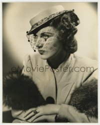 7h175 FAY WRAY deluxe 10.75x13.5 still 1930s modeling a pink straw sailor hat with veil by Schafer!