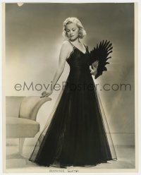 7h177 FLORENCE GEORGE 10.25x12.75 still 1938 modeling Edith Head gown of black tulle by Walling!