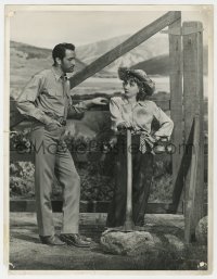 7h190 GOLD RUSH MAISIE deluxe 10x13 still 1940 Lee Bowman stares at Ann Sothern with pick axe!