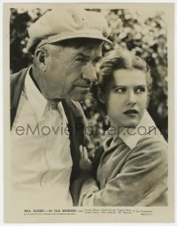 7h209 IN OLD KENTUCKY 11x14.25 still 1935 great close up of Will Rogers & worried Dorothy Wilson!