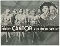 7h260 KID FROM SPAIN deluxe 11x14 still 1932 Eddie Cantor & beautiful women, cool title card image!