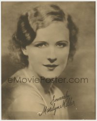 7h296 MARILYN MILLER deluxe 11x14 still 1930s head & shoulders portrait w/ facsimile signature!