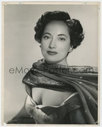 7h309 MERLE OBERON deluxe 11x14 still 1940s sexy portrait in low-cut gown & cape by John Engstead!