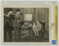 7h084 PACK UP YOUR TROUBLES slabbed 8x10 still 1932 Stan Laurel & Oliver Hardy with Carr & Dufton!