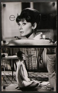 7h014 PARIS WHEN IT SIZZLES 9 Swiss 9.25x12 stills 1964 Audrey Hepburn in bubble bath & more!