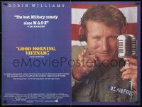 7j497 GOOD MORNING VIETNAM British quad 1988 Vietnam War radio DJ Robin Williams, Barry Levinson!