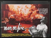 7j531 MAN ON FIRE British quad 1987 Scott Glenn as ex-CIA agent turned bodyguard!