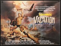 7j549 NATIONAL LAMPOON'S VACATION British quad 1983 Chase, Brinkley & D'Angelo by Vallejo, rare!