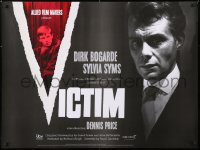 7j583 VICTIM British quad R2017 homosexual Dirk Bogarde is blackmailed, directed by Basil Dearden!