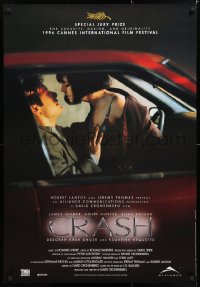 7j017 CRASH DS Canadian 1sh 1996 David Cronenberg, James Spader, bizarre sex movie!