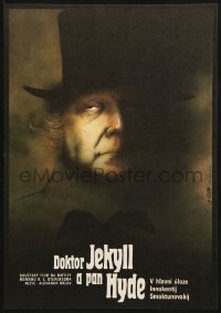 7j130 STRANGE CASE OF DR. JEKYLL & MR. HYDE Czech 11x16 1987 Orlov, great Vlach sci-fi horror art!