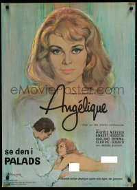 7j064 ANGELIQUE Danish 1964 Nordberg artwork of sexy Michele Mercier in the title role!