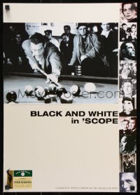 7j590 BLACK & WHITE IN 'SCOPE English 17x24 1990s close up of Paul Newman from The Hustler!