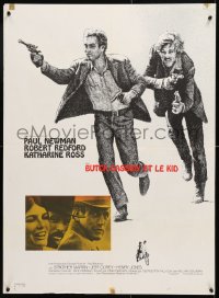 7j276 BUTCH CASSIDY & THE SUNDANCE KID French 23x32 1970 Paul Newman, Robert Redford, Katharine Ross