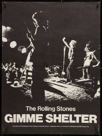 7j292 GIMME SHELTER French 23x31 1971 Rolling Stones out of control rock & roll concert!