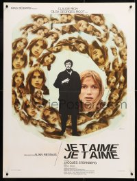7j301 JE T'AIME JE T'AIME French 24x32 1968 Alain Resnais, cool art of Rich & Picot by Ferracci!