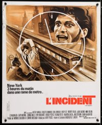 7j353 INCIDENT French 18x22 1968 Victor Arnold, subway hostage Beau Bridges goes on a ride with terror!