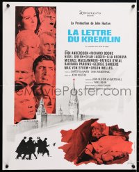 7j355 KREMLIN LETTER French 18x22 1970 Bibi Andersson, Richard Boone, Grinsson artwork!