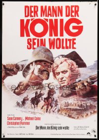 7j247 MAN WHO WOULD BE KING German 1976 art of Sean Connery & Michael Caine by Tom Jung!