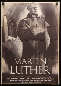 7j260 MARTIN LUTHER German 16x23 1953 Irving Pichel, most famous rebel against Catholic church!