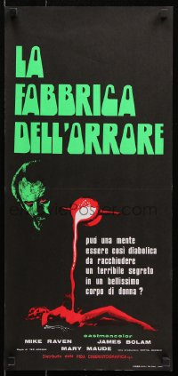 7j750 CRUCIBLE OF TERROR Italian locandina 1971 artist puts naked woman inside his sculpture molds!