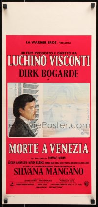 7j754 DEATH IN VENICE Italian locandina 1971 Luchino Visconti's Morte a Venezia, Bogarde, Rieti artwork!