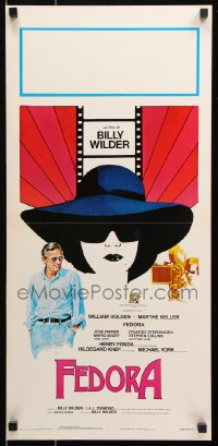 7j768 FEDORA Italian locandina 1979 Billy Wilder directed, Holden, different art of Marthe Keller!