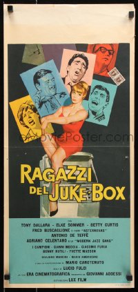 7j812 RAGAZZI DEL JUKE-BOX Italian locandina 1959 Lucio Fulci's 2nd movie, rock 'n' roll, ultra-rare