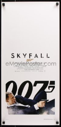 7j817 SKYFALL Italian locandina 2012 Daniel Craig as James Bond shooting gun on back!