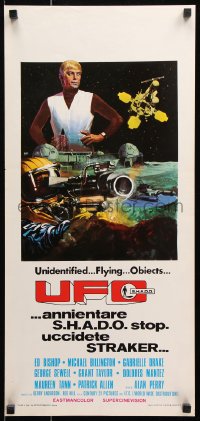 7j831 UFO ANNIENTARE SHADO STOP UCCIDETE STRAKER Italian locandina 1974 cool different art by Mos!