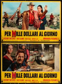 7j842 FOR ONE THOUSAND DOLLARS PER DAY group of 5 Italian 18x27 pbustas 1966 spaghetti western!