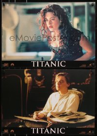 7j845 TITANIC group of 6 Italian 18x26 pbustas 1997 Leonardo DiCaprio, Kate Winslet, James Cameron!